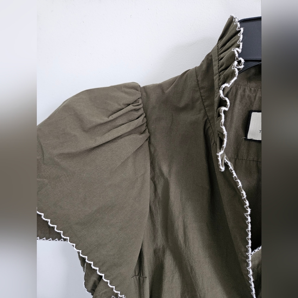 Tuckernuck Alice Olive Button-Down Midi Dress - Picture 3 of 5